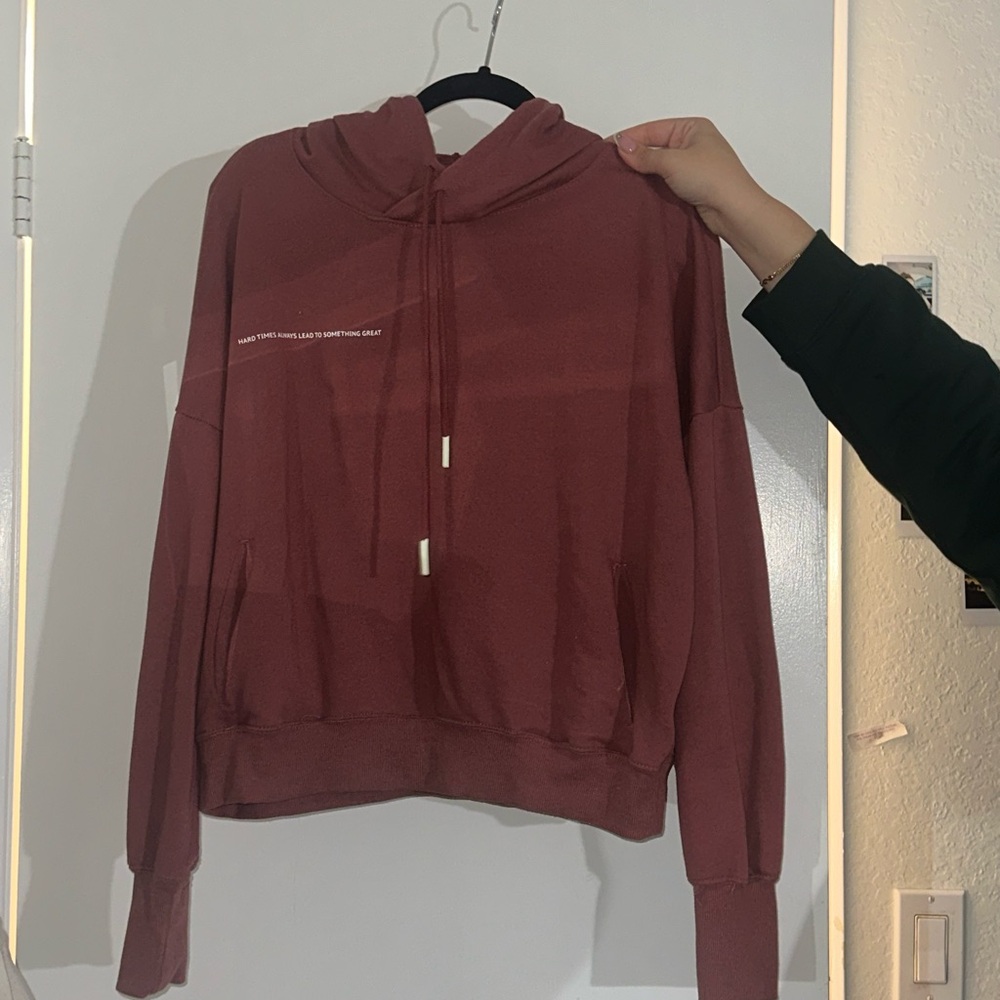 Women's Relaxed Fit Hoodie in Brick Red